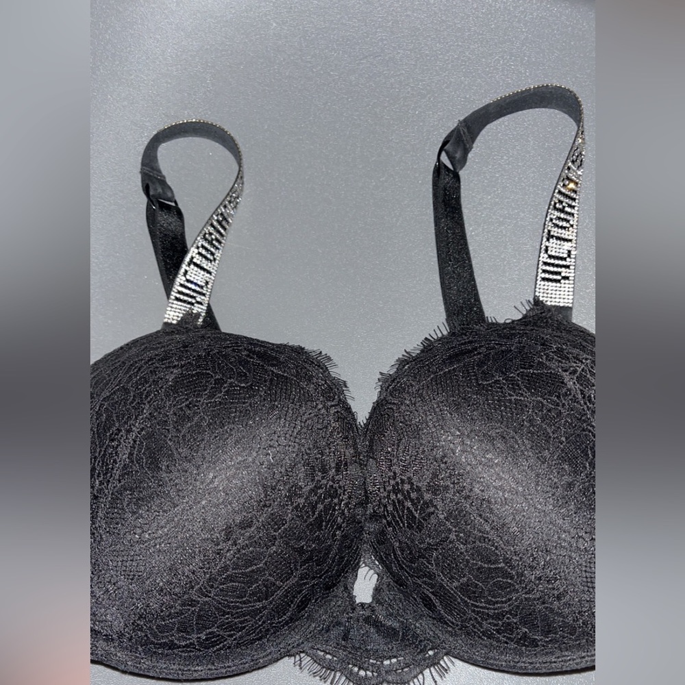 victoria secrets super pushup shine strap bra